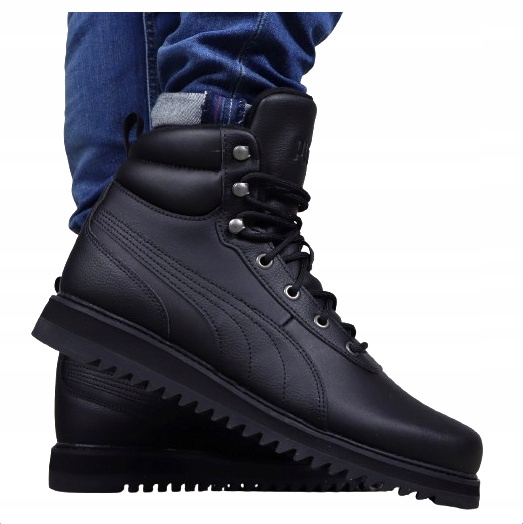 Puma Zimní Kožené Vysoké boty pánské sněhule Kožené trapery černé