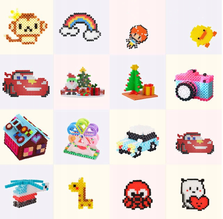 Koraliki do prasowania zestaw 5000 szt + szablony Materiał plastik