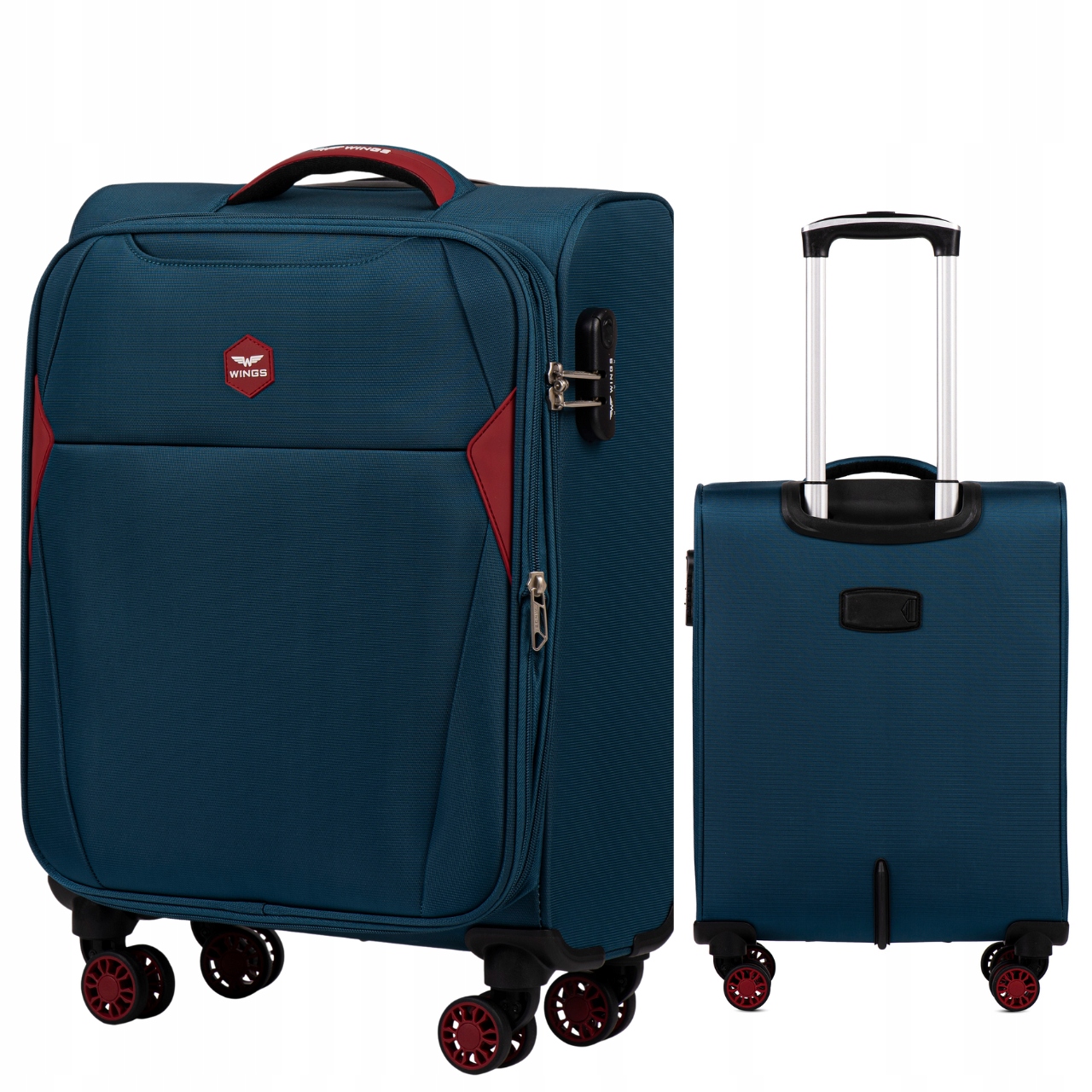 Mała Miękka Walizka Kabinowa S Z Nylonu Poszerzana 42L Wings DPR01U