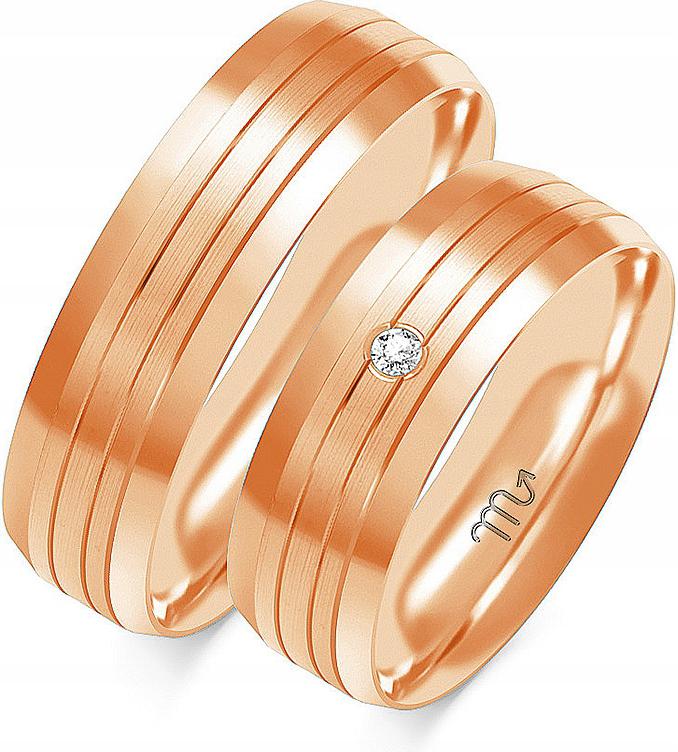 svatební z moderního zlata 585 z roku 17 18 19, jedinečná zlatá kolekce