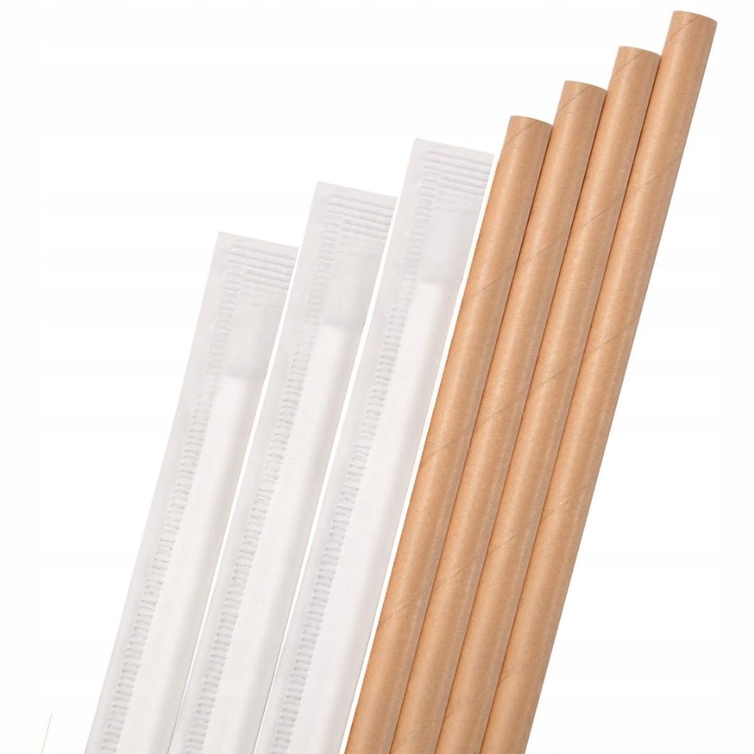 

Słomki Papierowe 6x197mm Pakowane Pojedynczo 250sz