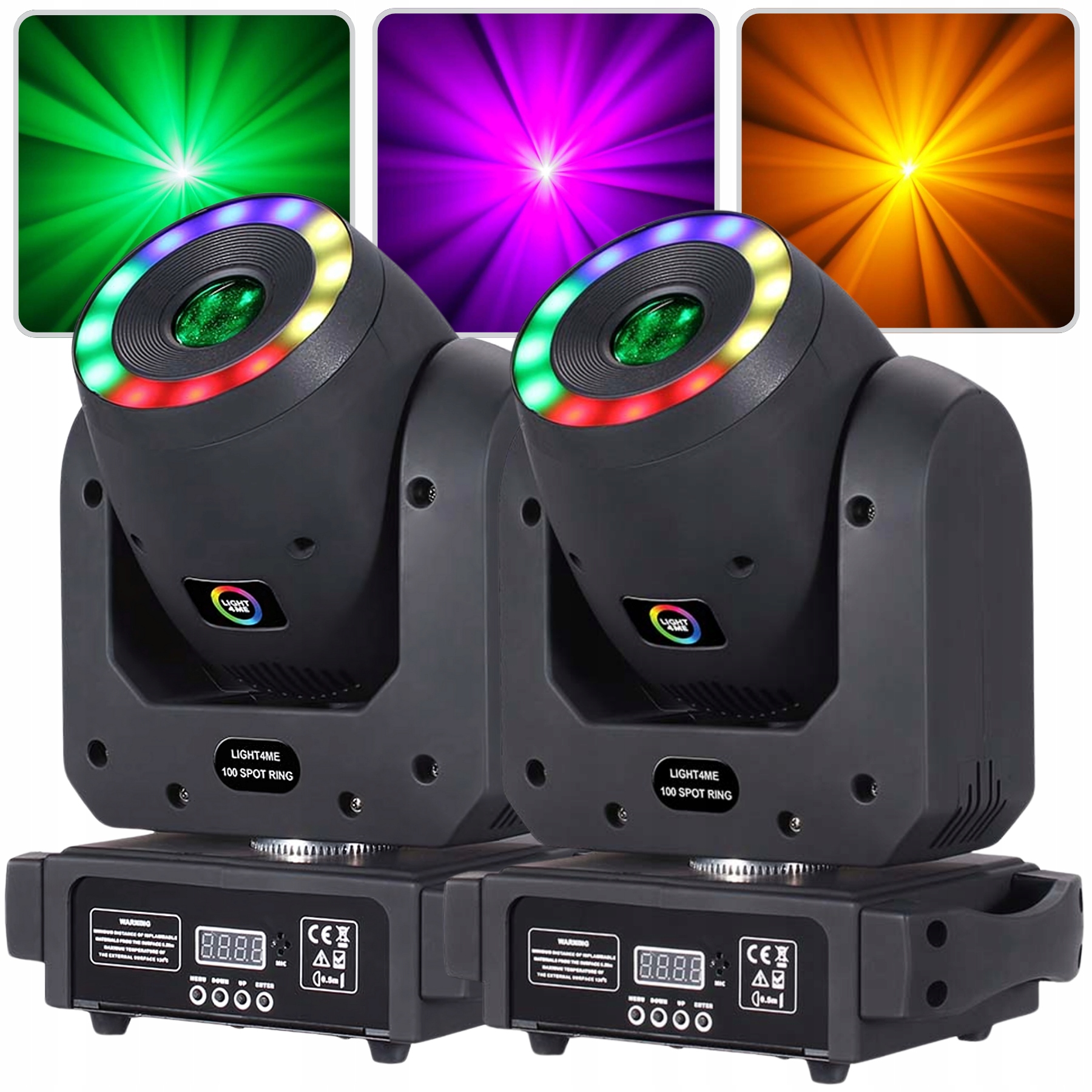 Set 2x Pohyblivá Hlava Led Osvětlení Rgb LIGHT4ME 100 Spot Ring