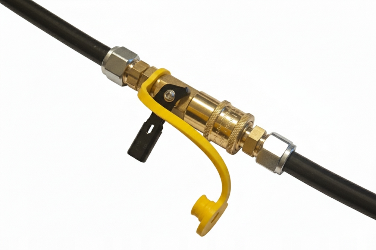 Rychlospojka kulový kohout na plynovou hadici Pvc Faro DN8 rychlospojka