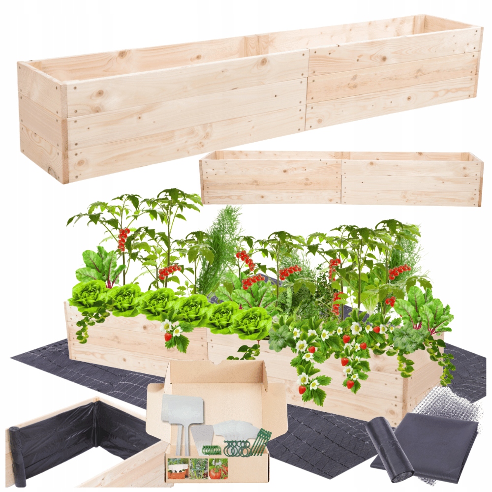 Vyvýšený záhon zeleninový záhon dřevěný pařeniště květináč treláž 27x200x30