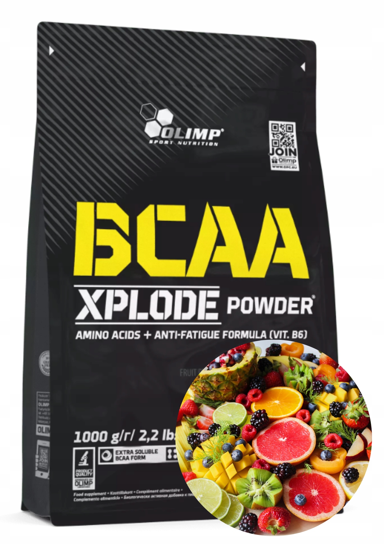 Olimp Bcaa Xplode Powder 1000 g Ovocné aminokyseliny Regenerace Hmotnost Svaly