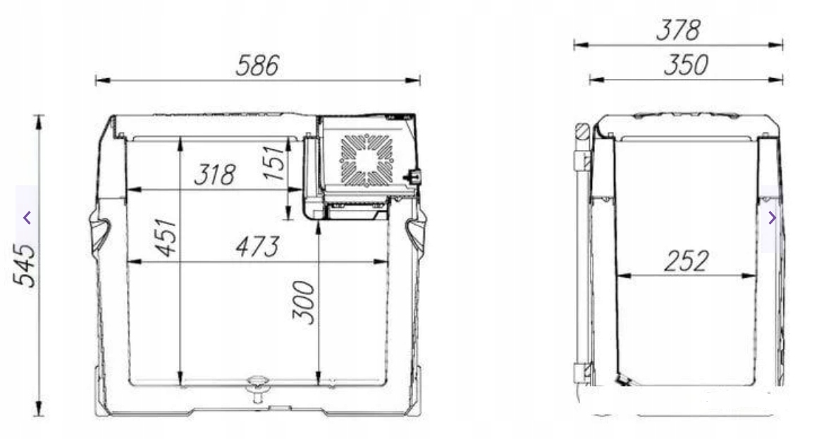 LODOWKA SAMOCHODOWA KOMPRESOROWA ZAMRAZARKA EVO 50 Type electric