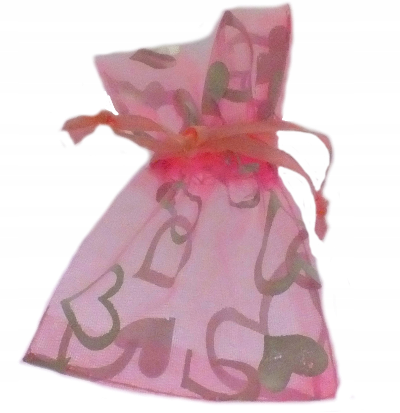 

Woreczek Na Biżuterię Ozdobny Różowy Z Organzy