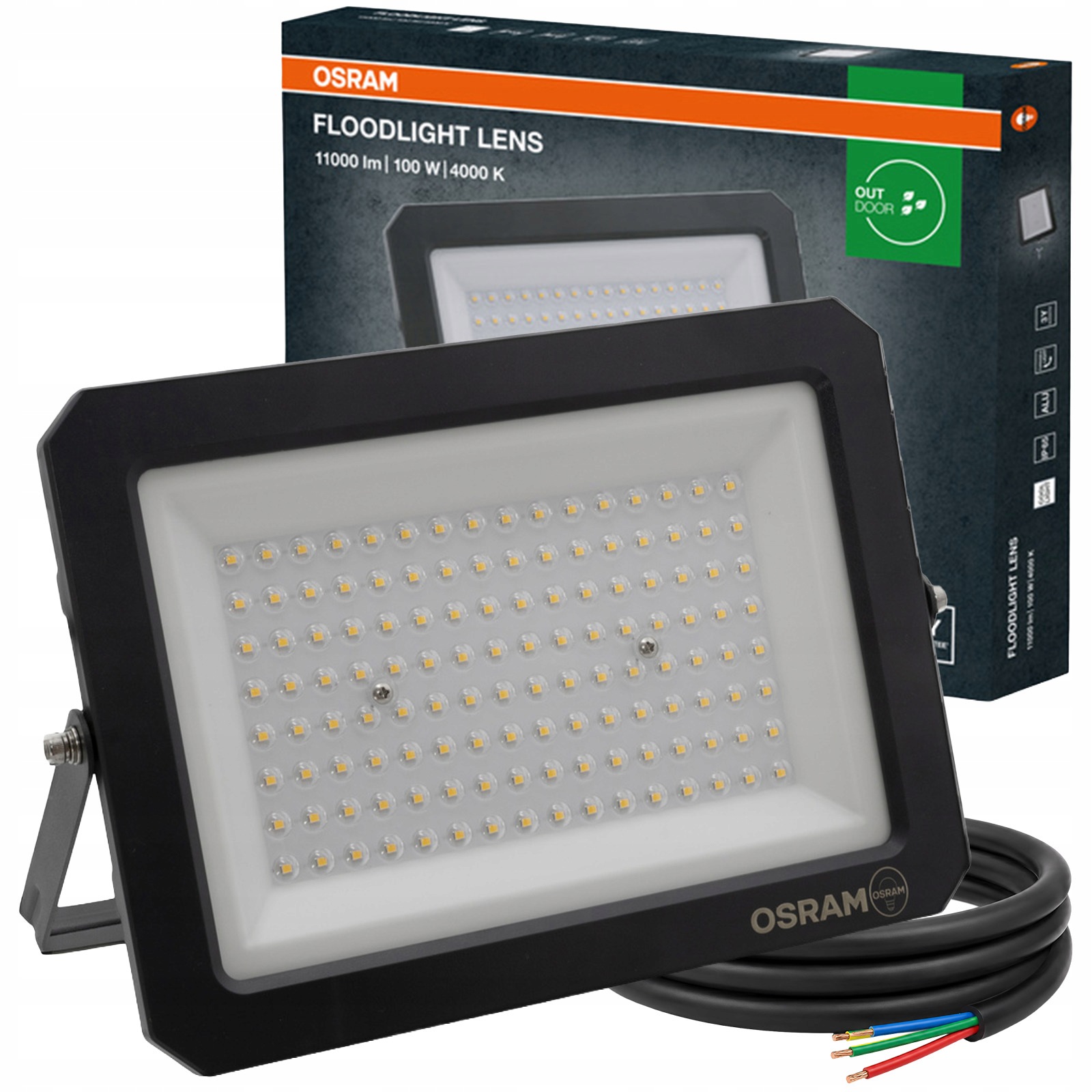 Led reflektor Halogenová lampa 100W 11000lm 4000K IP65 Osram