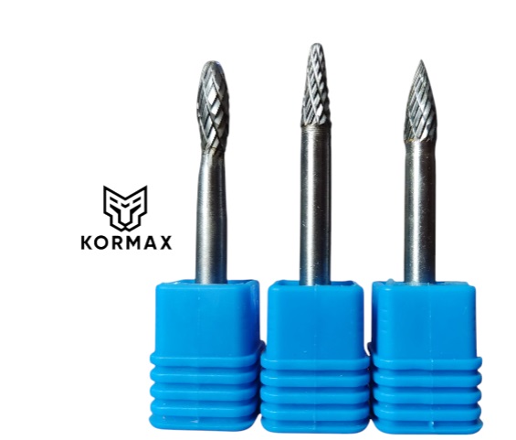 Rychlootáčkový frézovací rotační pilník 6 mm na kov s karbidem Set 3ks