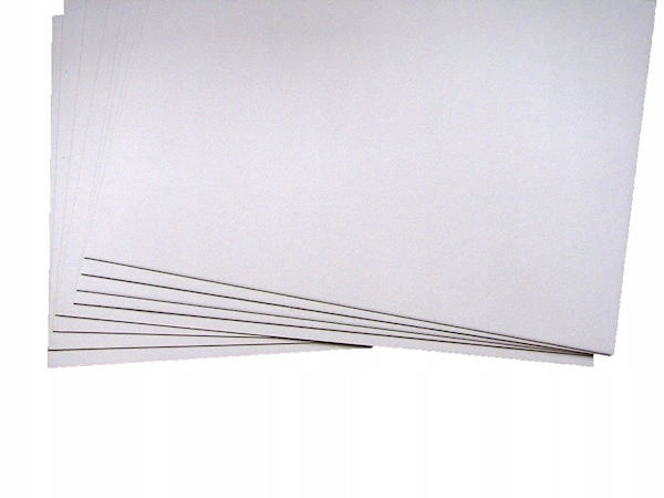 Tektura modelarska karton 10szt x 0,5mm A4 21x30cm