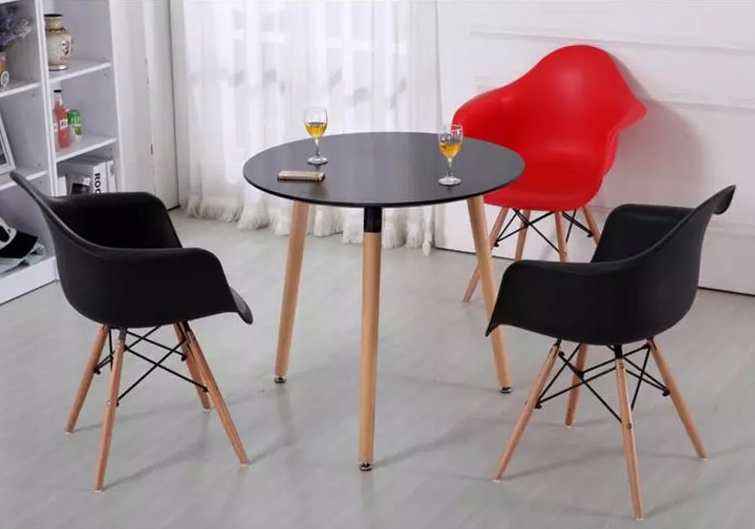 STÓŁ NOWOCZESNY CZARNY DO JADALNI KUCHNI - 80cm Głębokość mebla 80 cm