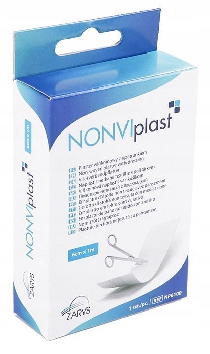

Plaster włókninowy z opatrunkiem NOVIplast 6cmx1m
