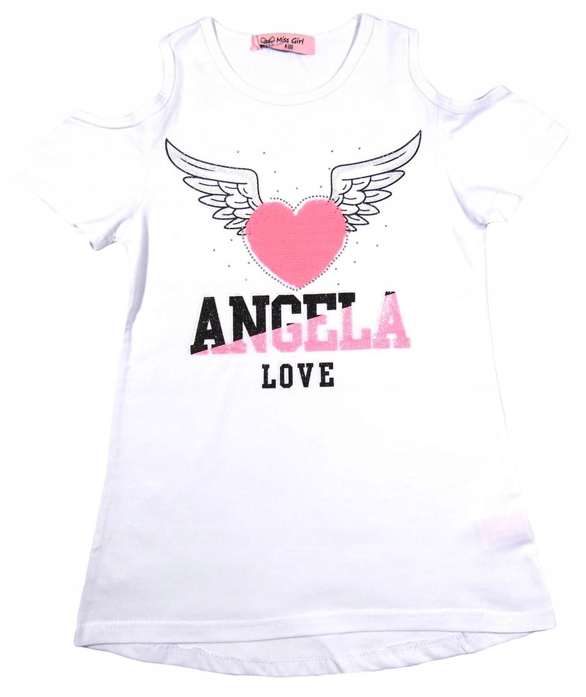 

odkryte ramiona Bluzka girl NY-35 Angela 10Y white