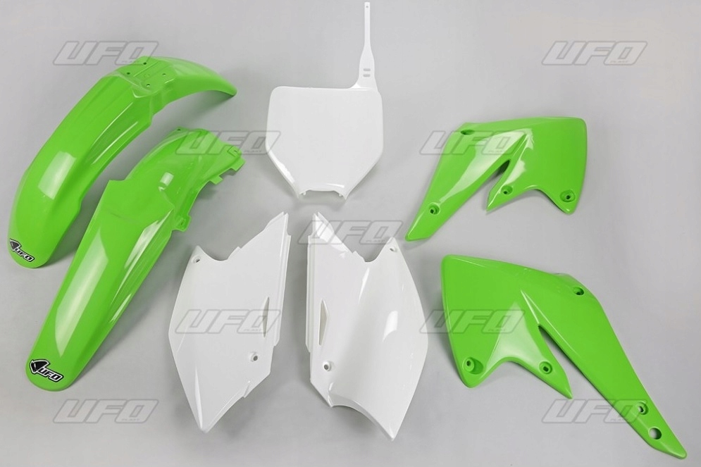 Ufo Sada Plastov Kawasaki Kxf 250 '04-'05 Farba Oem (zelená/biela) (k