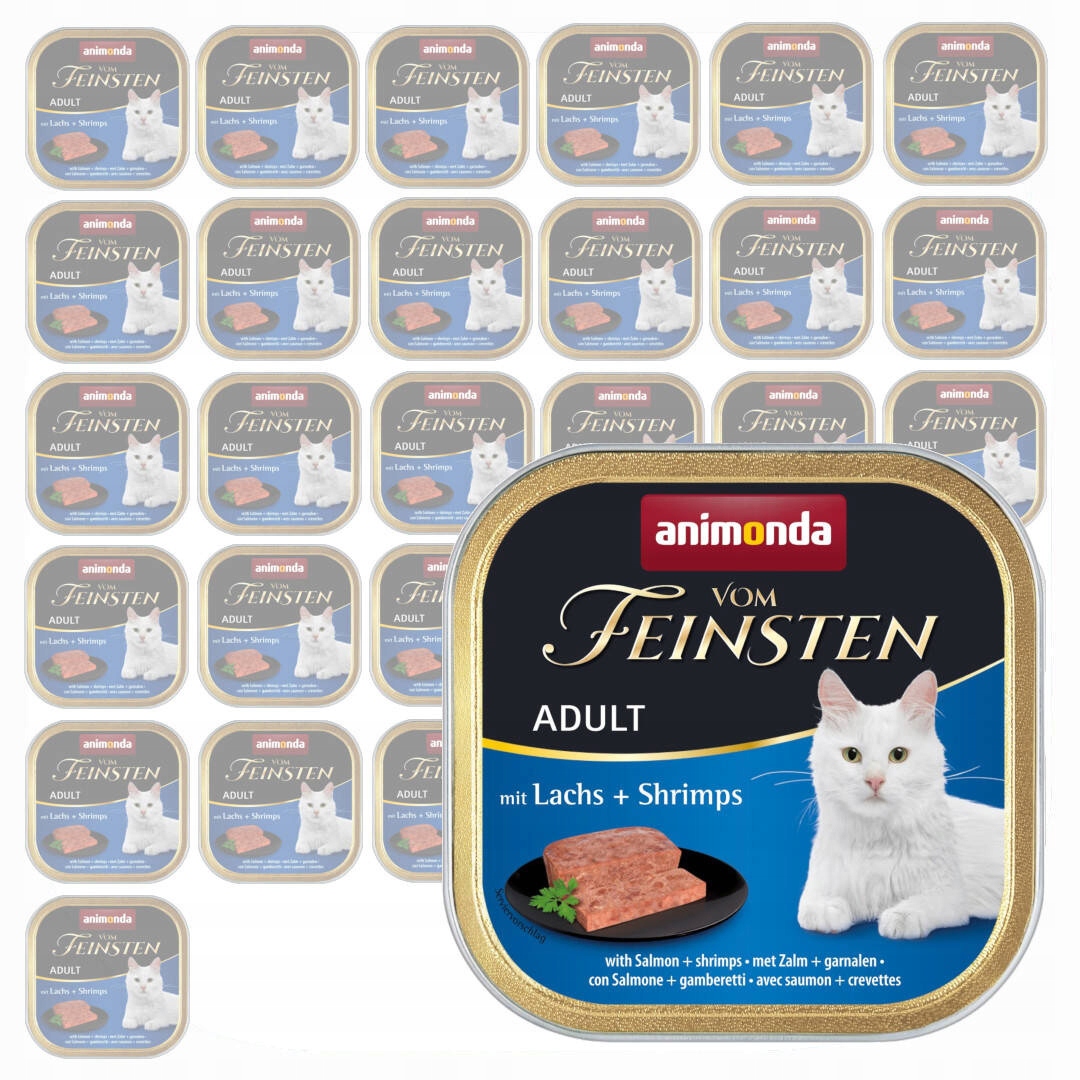 Animonda Vom Feinsten Adult 32x100g mokré krmivo pro kočky Losos Krevety