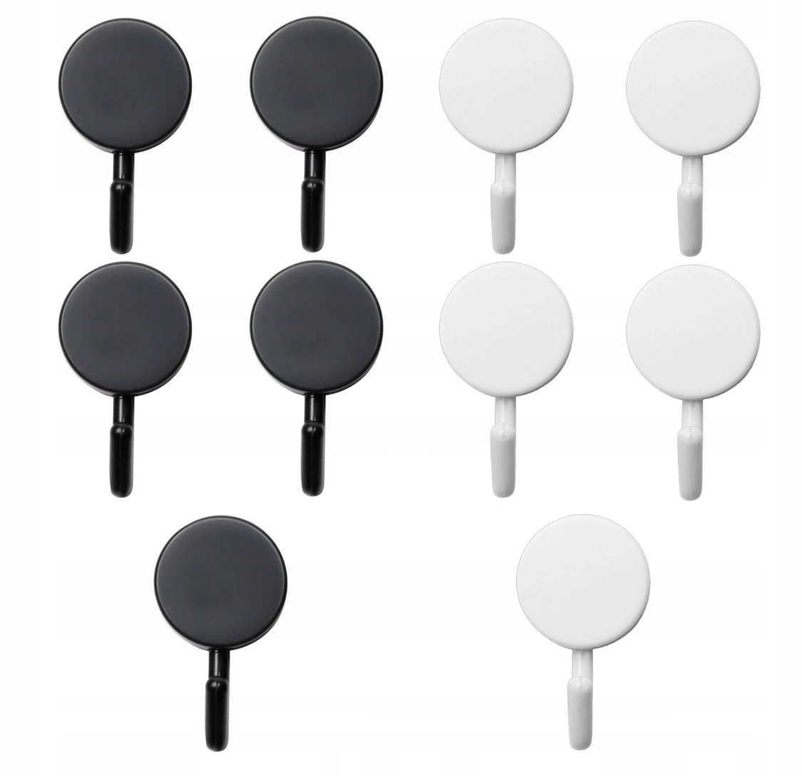 

Wieszaki samoprzylepne czarny i biały 5X5