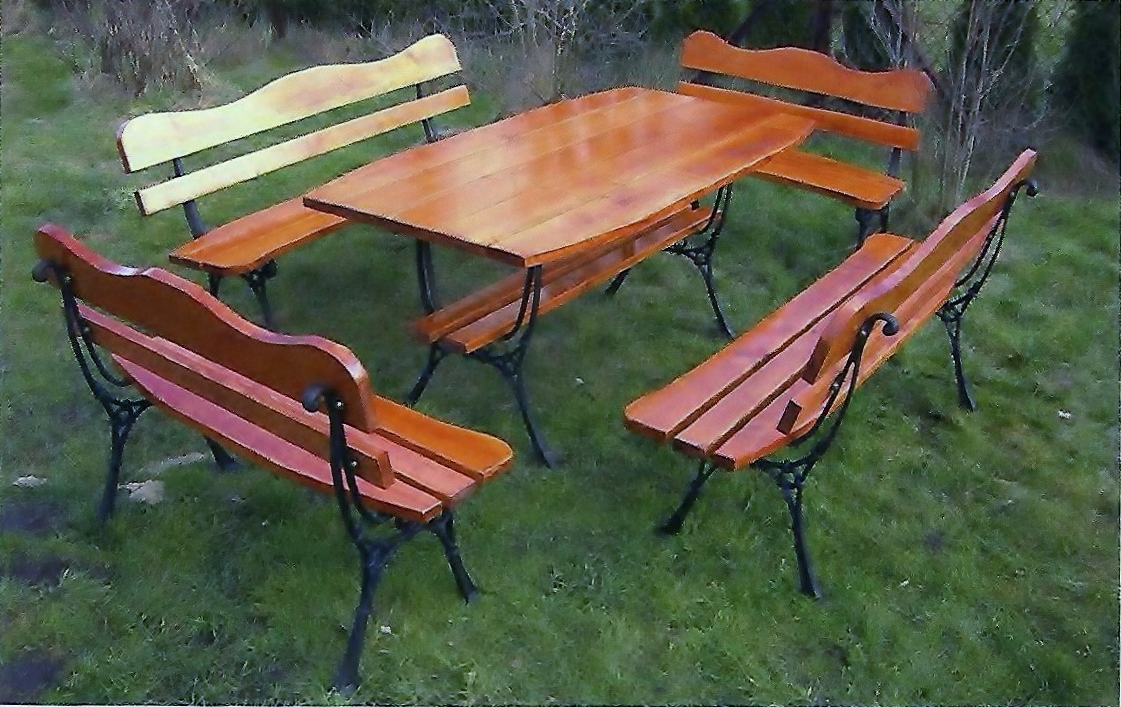 nogi stalowe 4x2 ławki stół kpl ogrodowy Rodzaj stół i krzesła