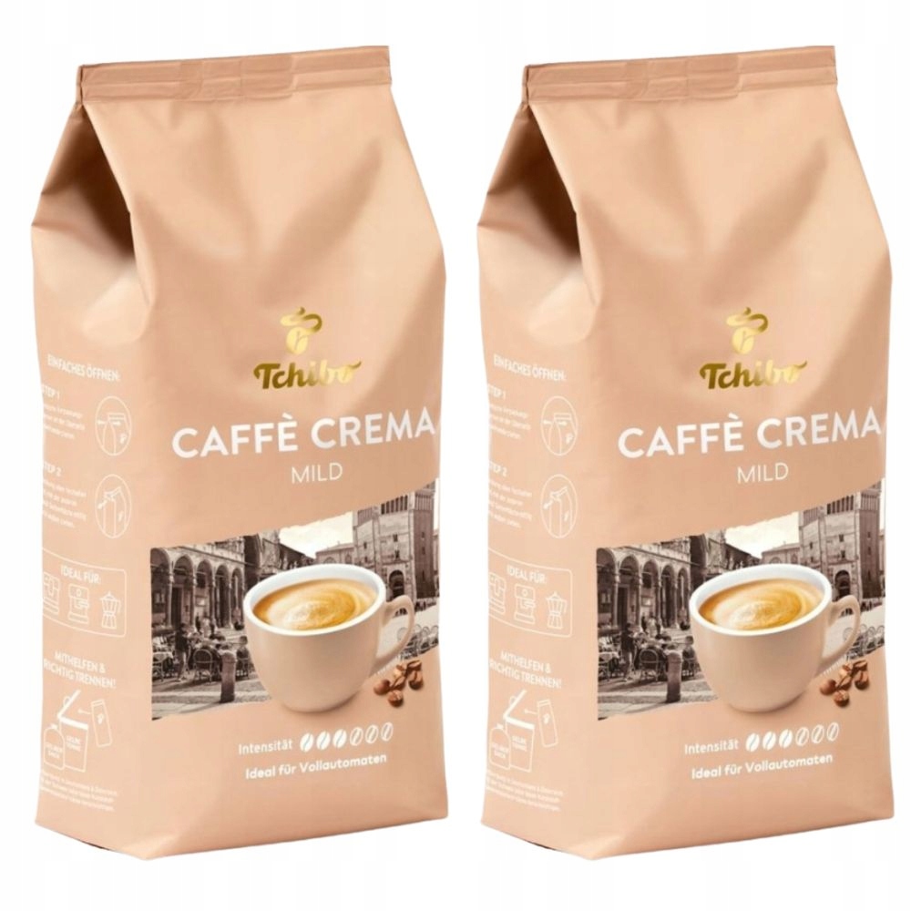Levně Káva zrnková Tchibo Caffe Crema Mild káva arabica robusta 2 x 1 kg