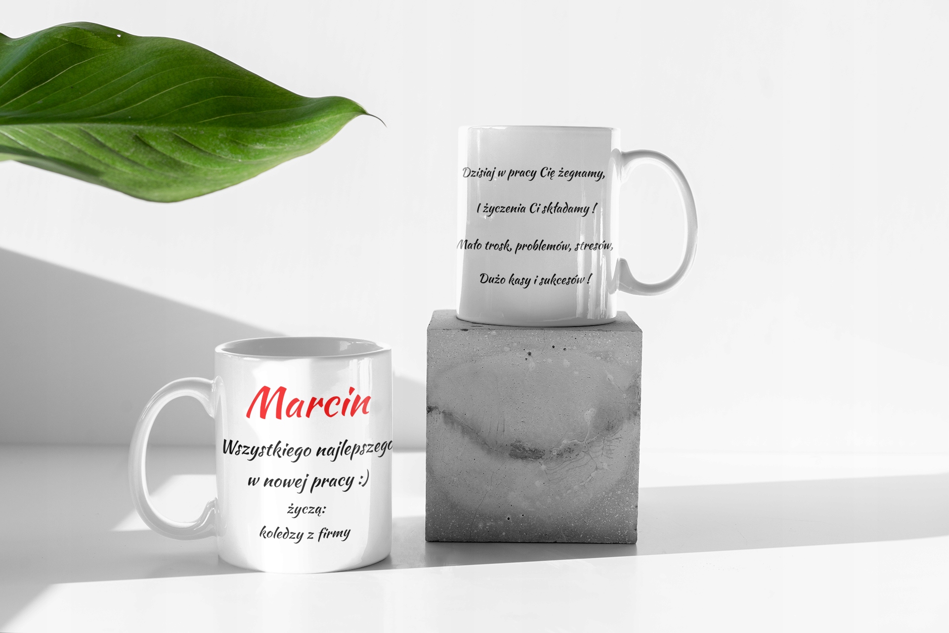 KUBEK PERSONALIZOWANY PREZENT ODEJŚCIE Z PRACY Materiał ceramika