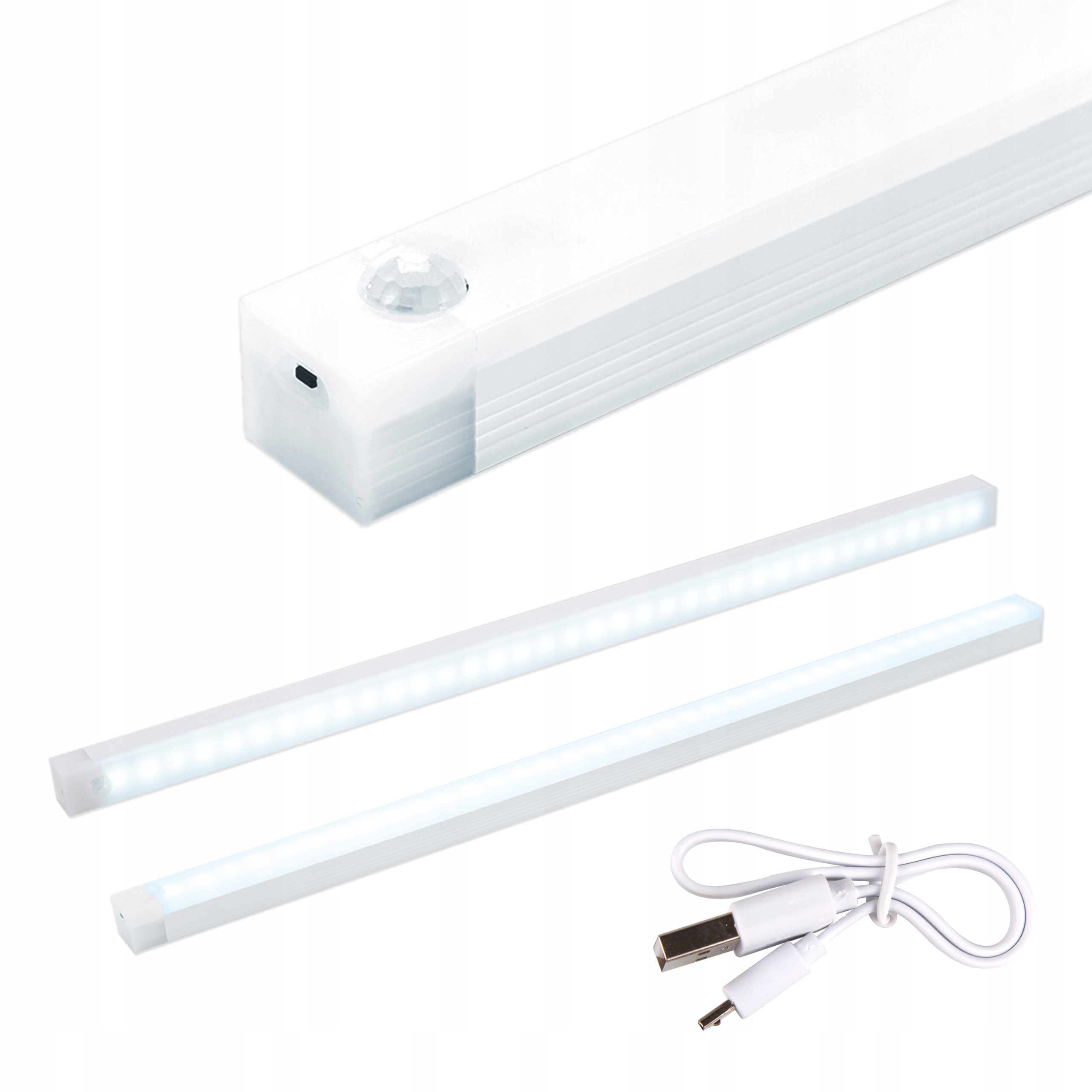 LAMPA LED LISTWA podszafkowa USB NA MAGNESY CZUJNIK RUCHU OŚWIETLENIE