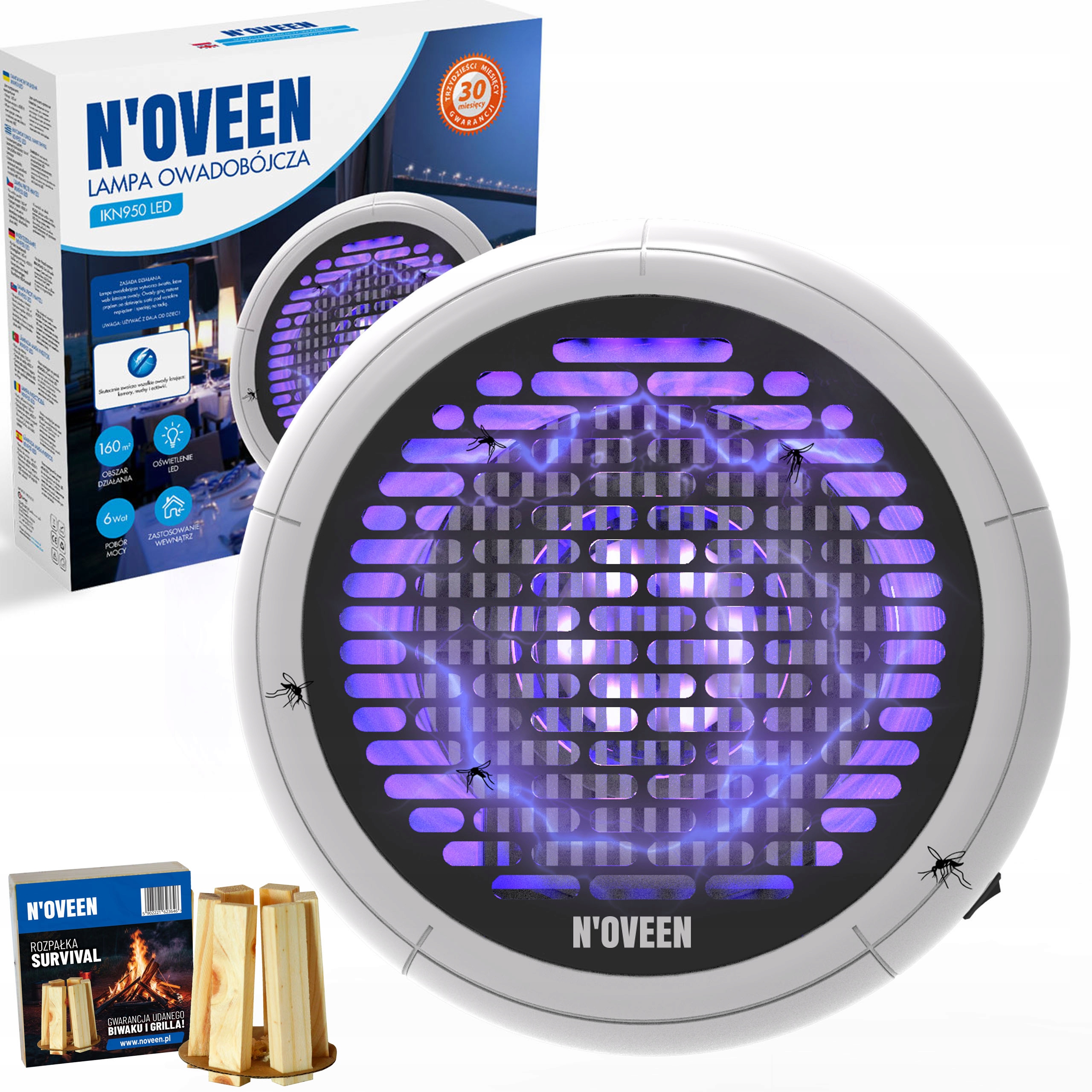 Lampa Owadobójcza Decorative Led Uva Komary 160m2