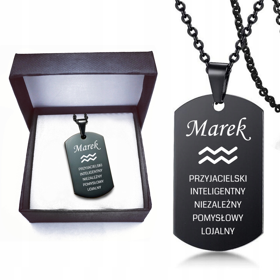 

Nieśmiertelnik Z Grawerem Znaki Zodiaku Imię Cechy