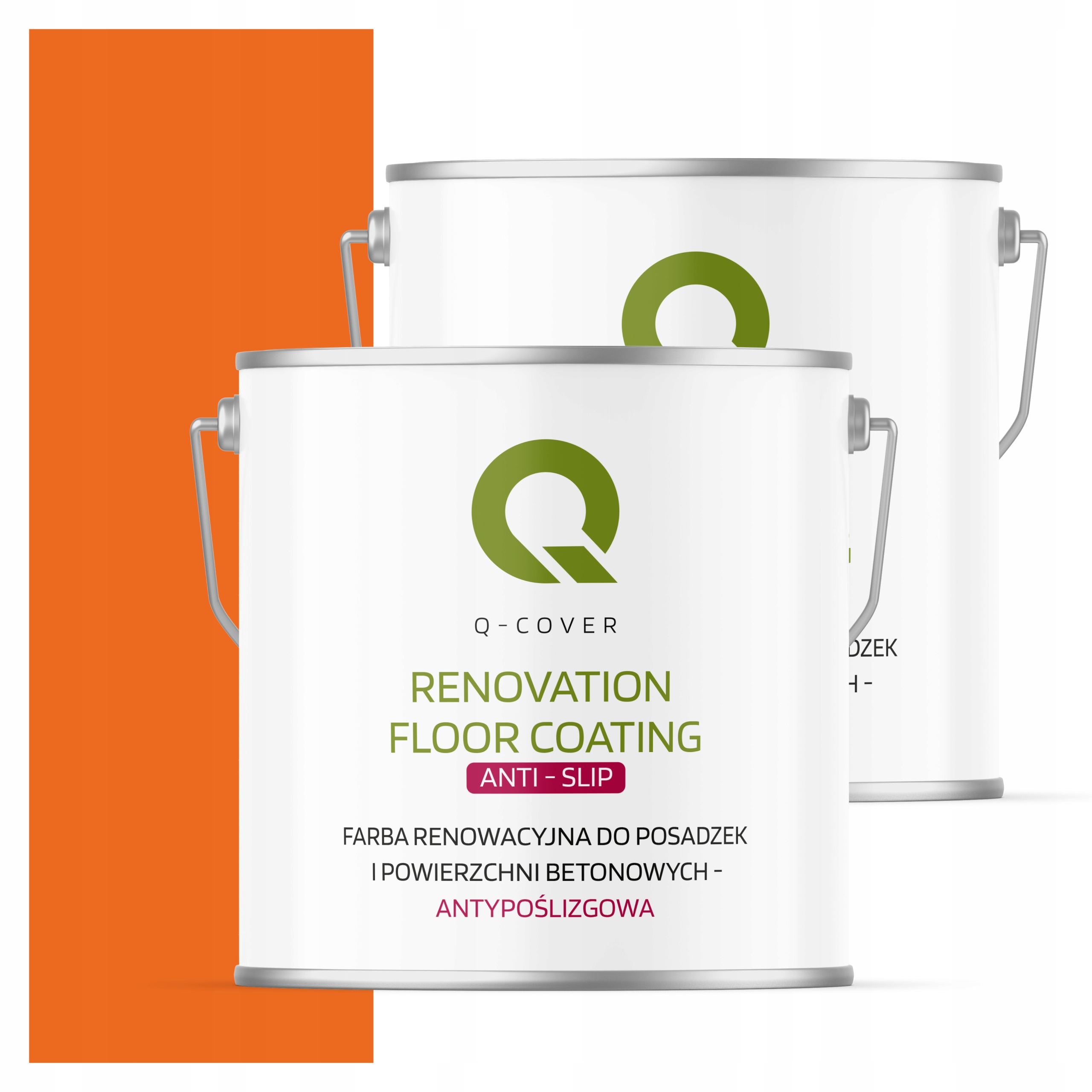 Protišmyková renovačná farba na betón 5L Červená oranžová 2008 Mat