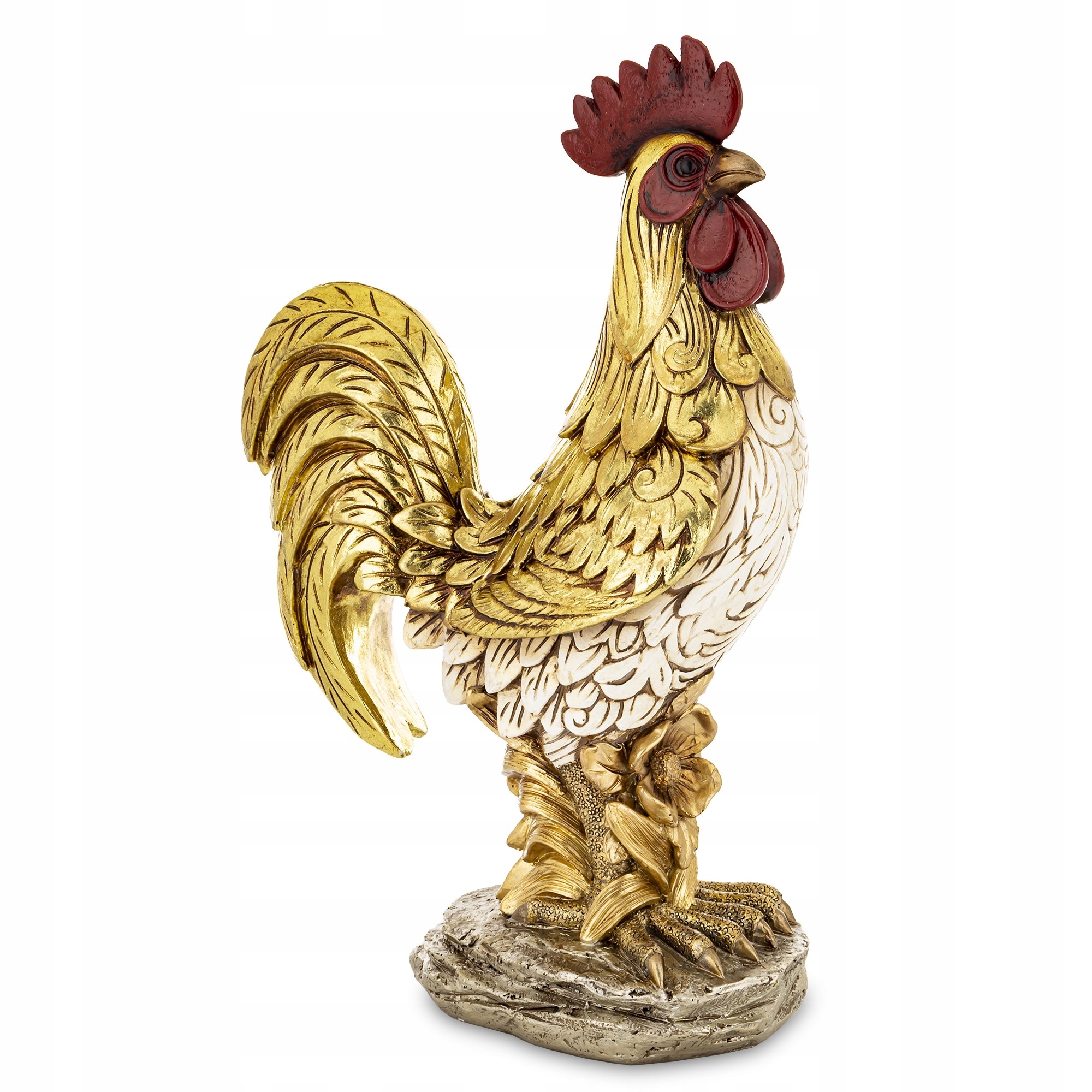 Figurka Kohout Retro zlatý důstojný Velikonoční a celoroční ozdoba Kohout
