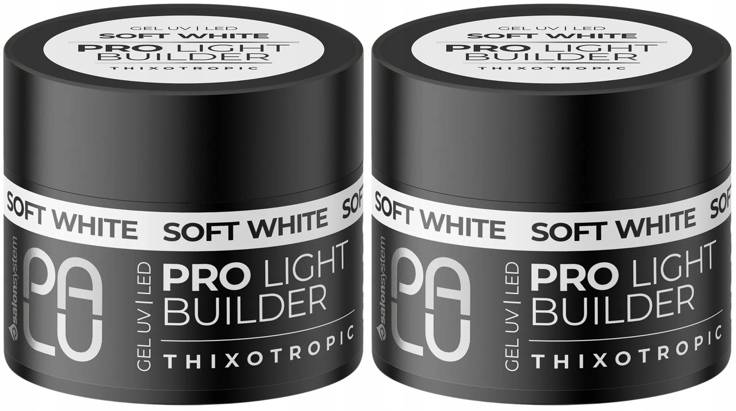 2 x Palu Pro Light Builder Gel Uv/led Stavební Gel na nehty Soft White