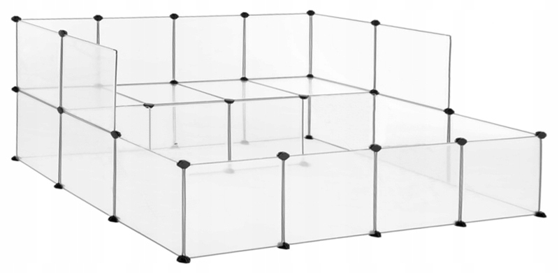 Kojec Klatka Zagroda Metalowa dla Królików Małych Zwierząt Wybieg Składany