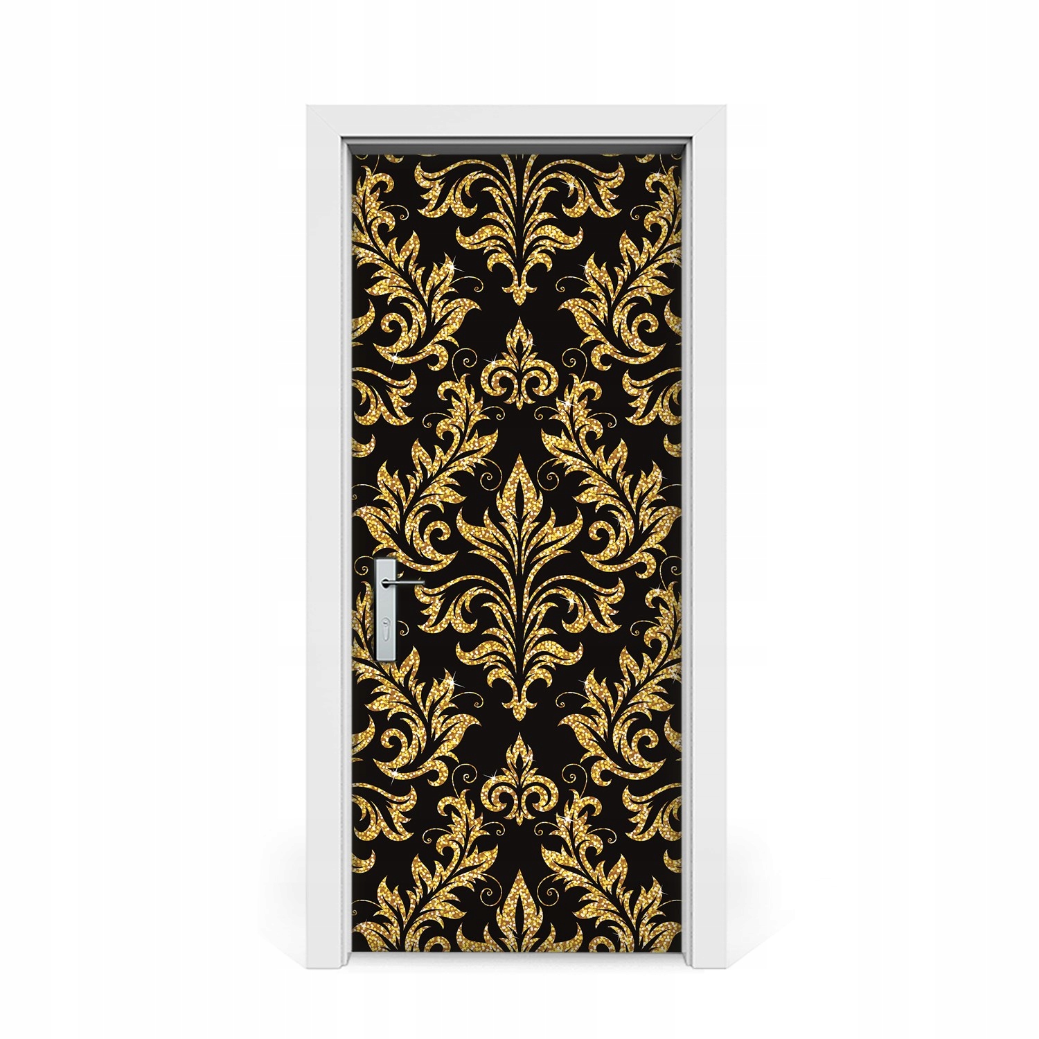 

Naklejka na drzwi Kwiatowy złoty ornament 85x205