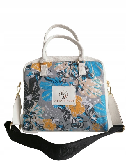 TORBA DAMSKA LAURA BIAGGI PIKOWANA BIAŁA DO PRACY