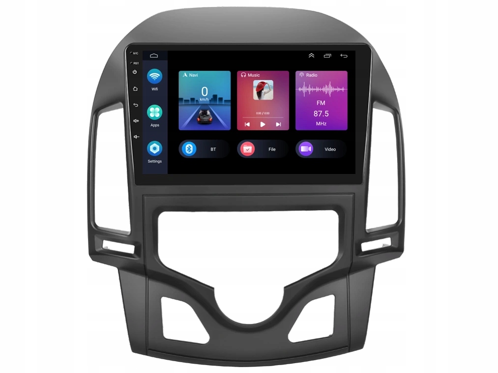 Podofo 2DIN autorádio PEV84 Android, Hyundai i30 s automatickou klimatizací