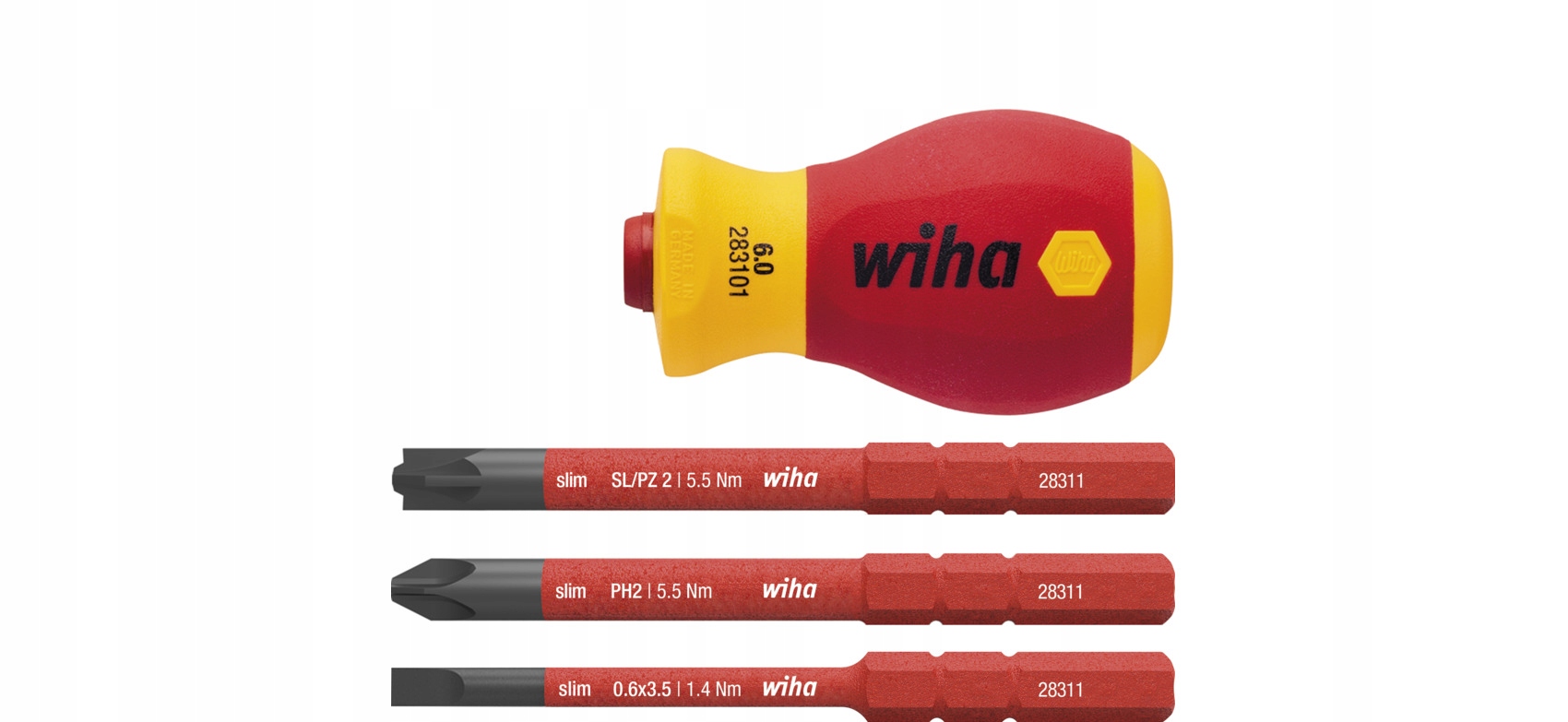 Wiha 41230 Šroubovák S Držákem Na Bity sada slimVARIO pro elektrikáře