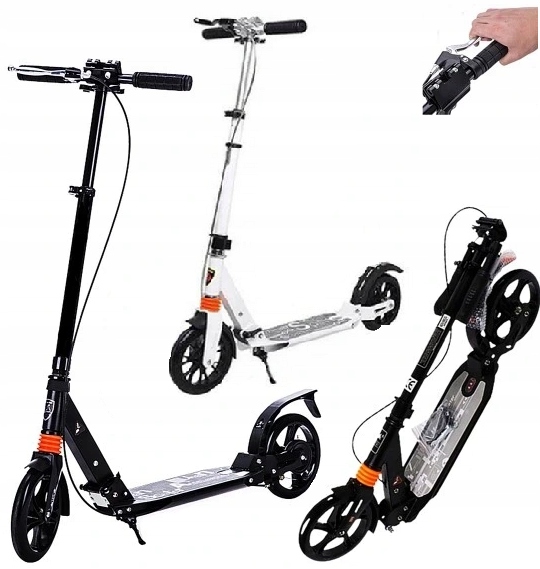 Hulajnoga XXL Amortyzatory 100kg Składana Hamulec