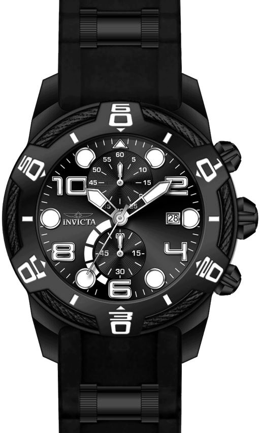 Zegarek Męski Invicta Bolt Men 24220 Quartz Black Dial Black Silicone
