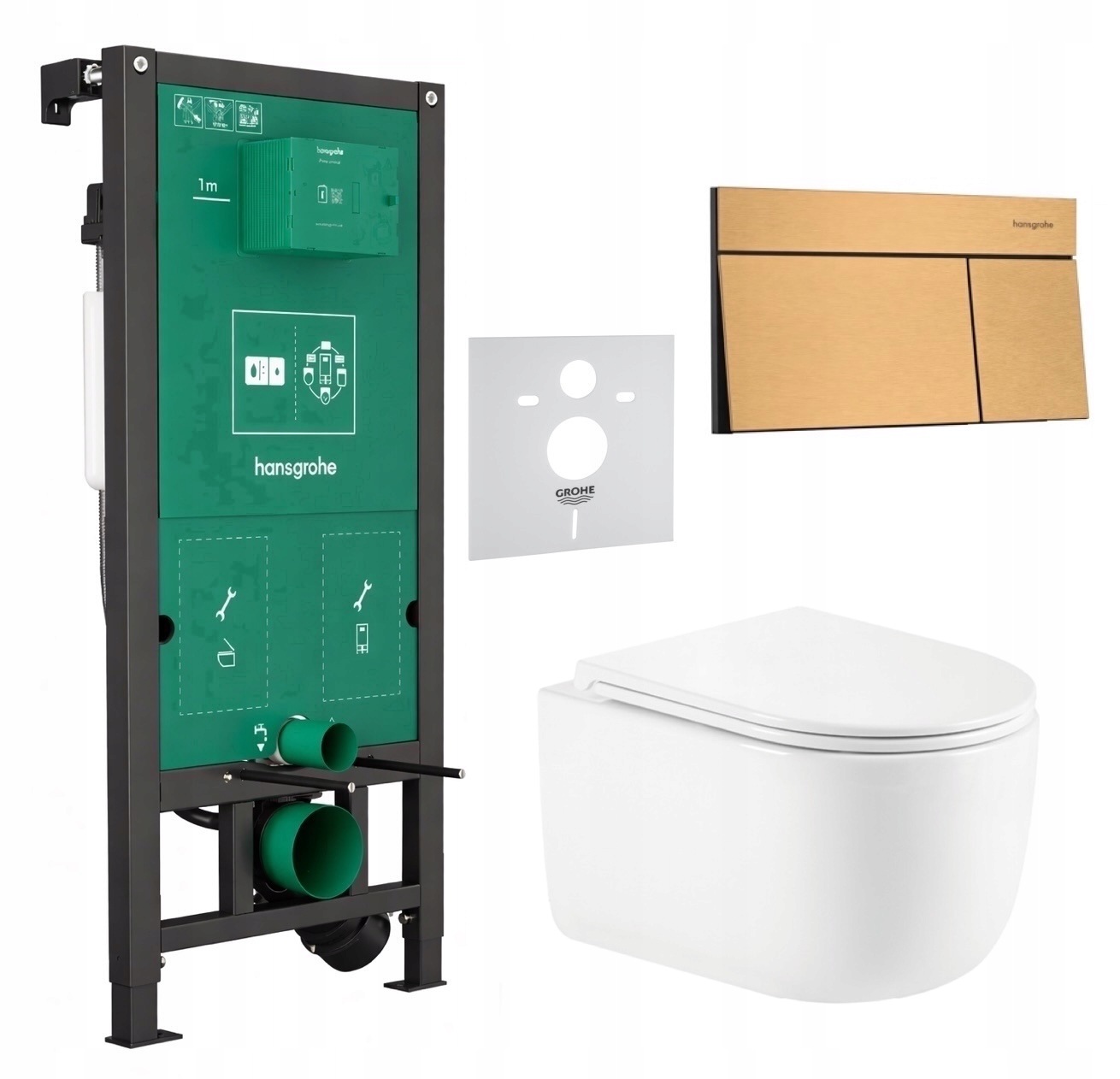 7v1 Wc Sada Stelaz Hansgrohe iFrame Wc Miska Imprese Tornado Tlačidlo