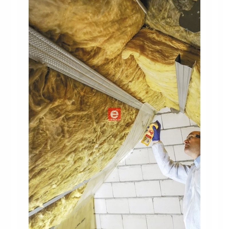 KLEJ JAK TAŚMA DWUSTRONNA SPRAY-KON FOIL DO MEMBRAN FOLII PAROIZOLACYJNEJ Typ inny klej