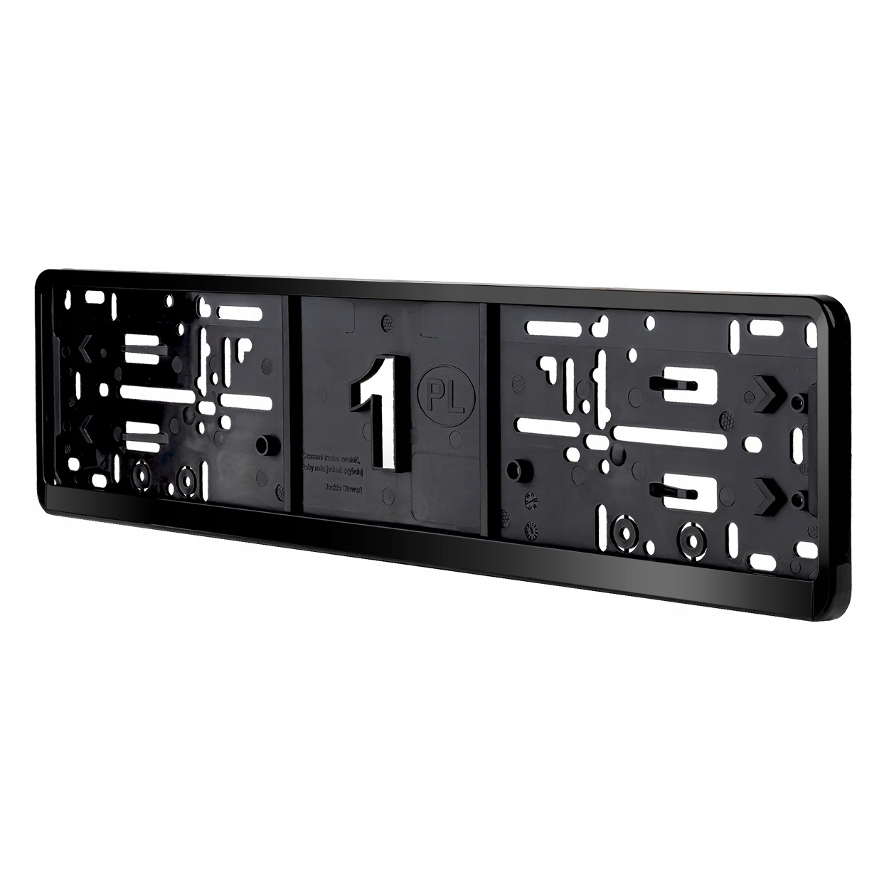 Ramka tablicy rejestracyjnej czarna elastyczna Premium Pl AMIO-04779