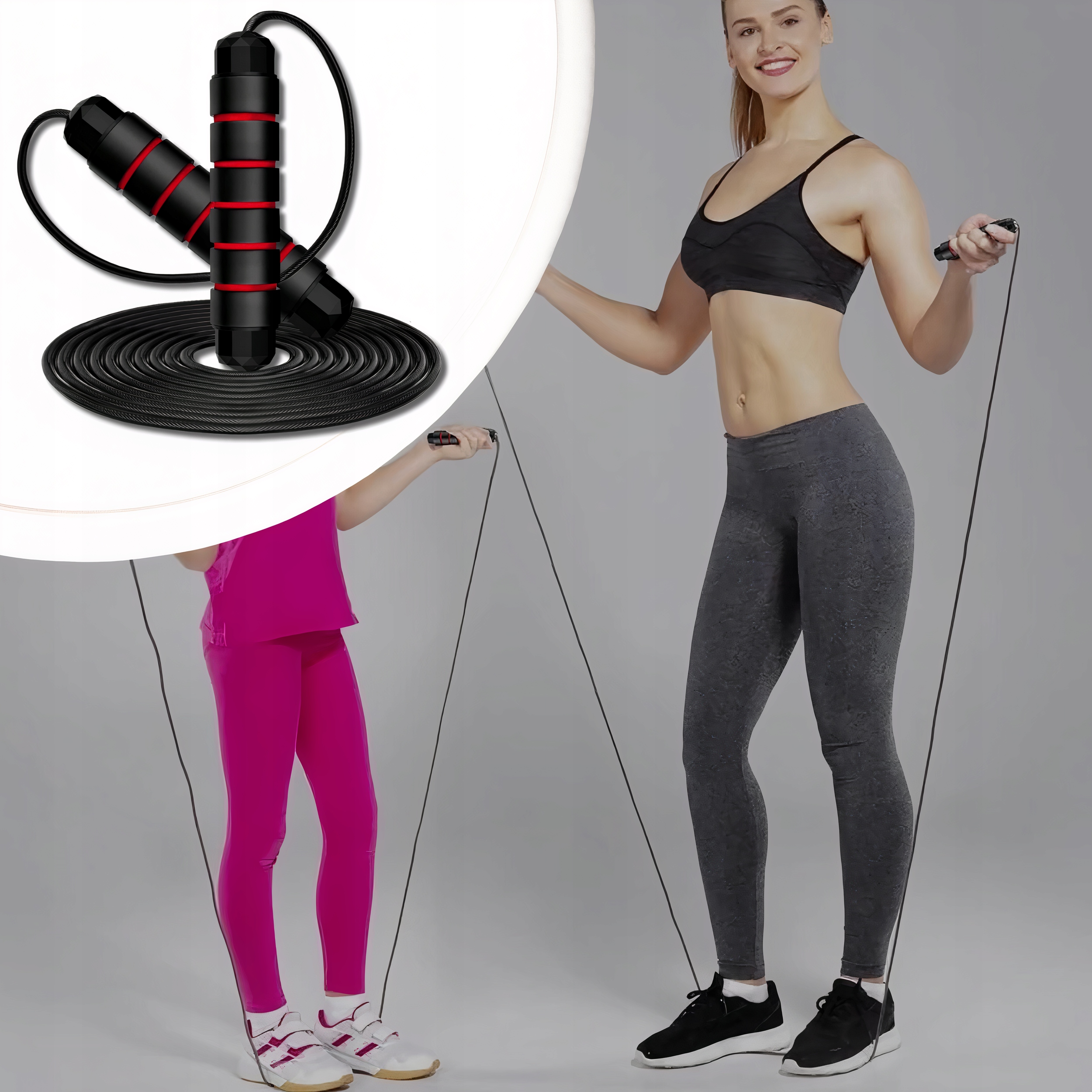 SKAKANKA Z ŁOŻYSKAMI CROSSFIT FITNESS BOKSERSKA DO ĆWICZEŃ NA SIŁOWNIE Waga produktu 150 g