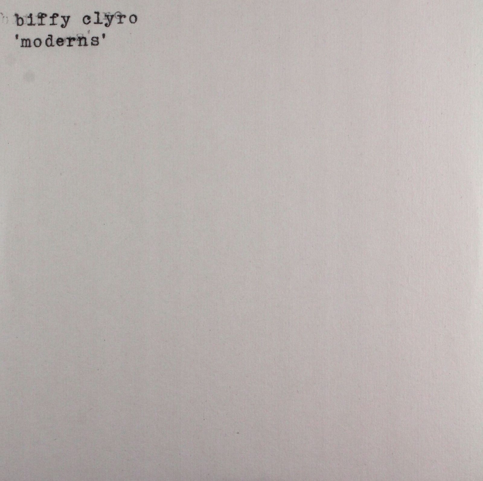 Biffy Clyro: Moderns (opaque White) (rsd 2020) (wi