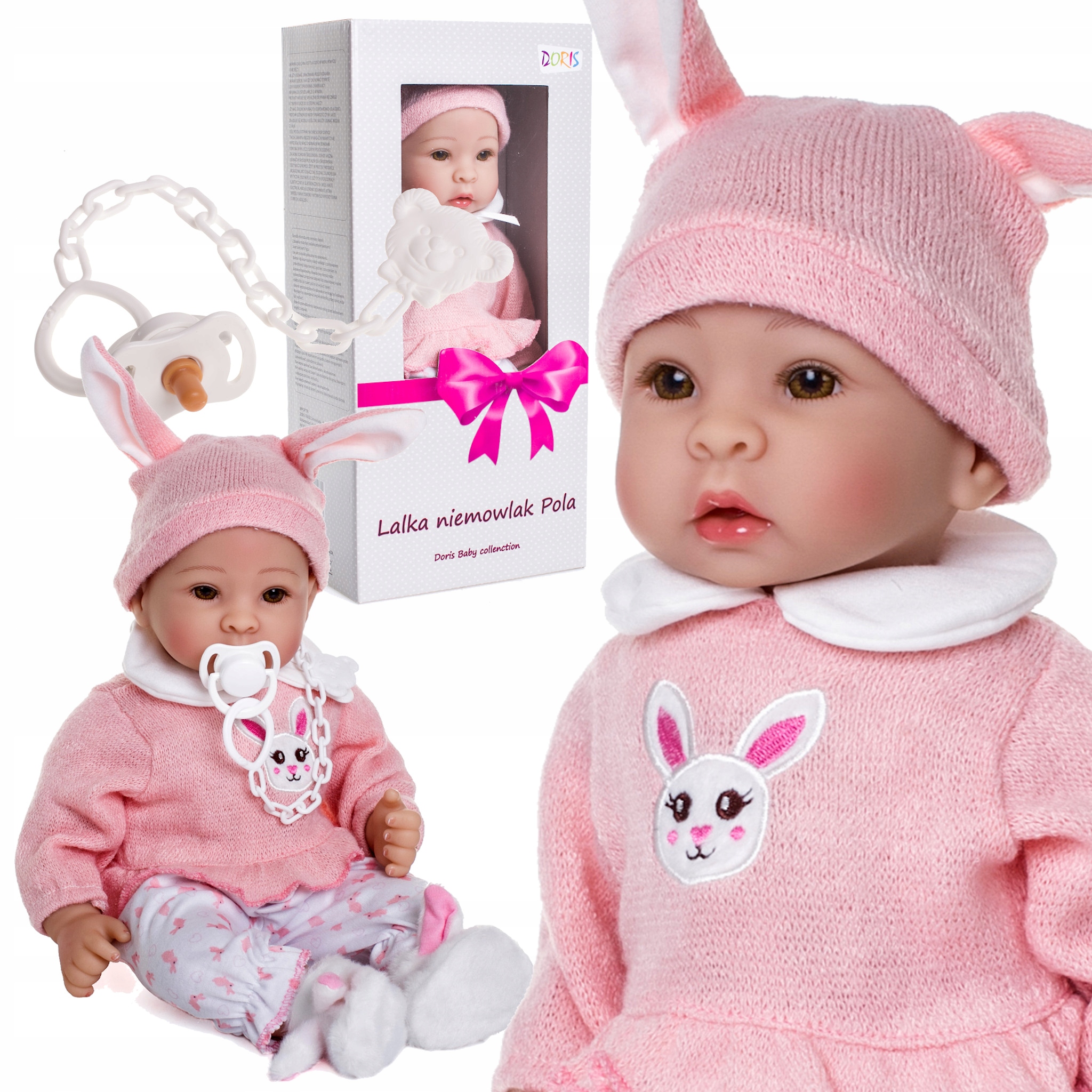 

Lalka Niemowlak Bobas zapach dźwięk smoczek