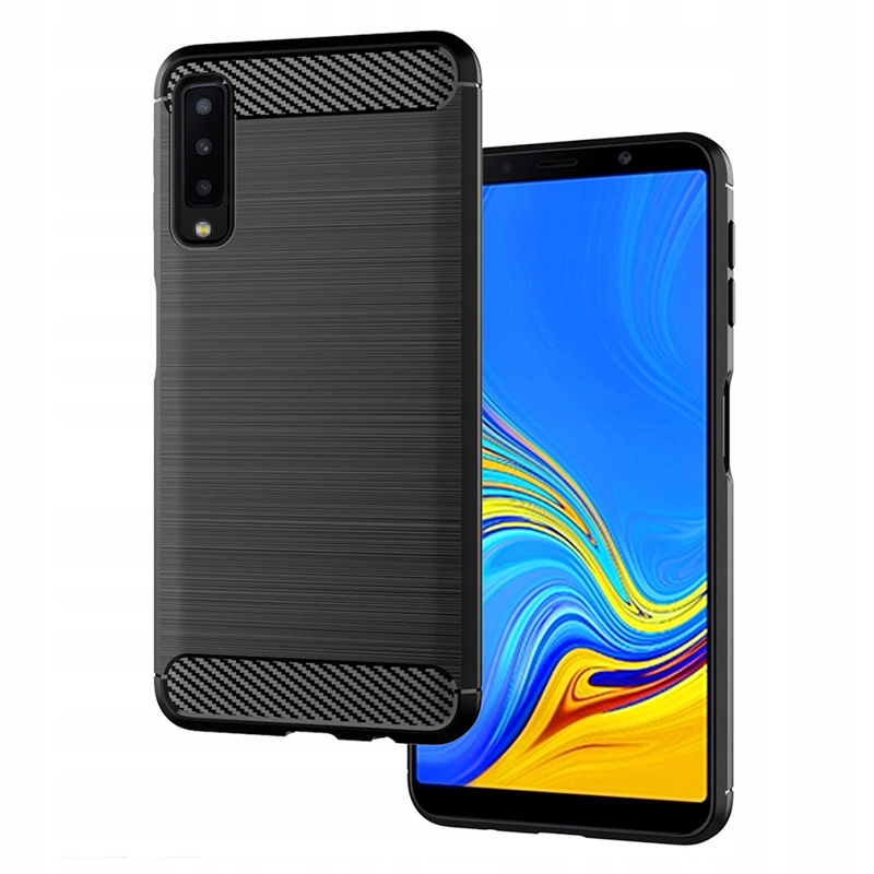 

Pancerne Etui Karbon + Szkło do Samsung Galaxy A70