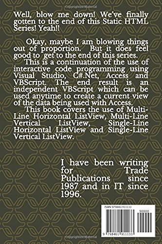 Edwards, Richard VISUAL STUDIO, C#, ACCESS, AND VBSCRIPT: Creating Static H Język publikacji angielski