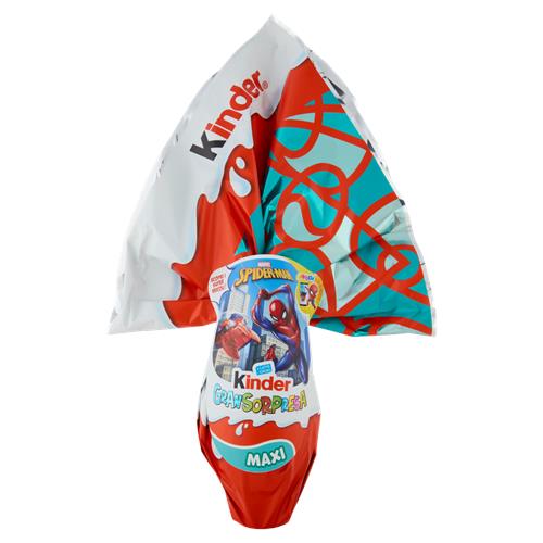 Levně Vajíčko S Překvapením Čokoládové Kinder Gran Sorpresa Maxi Spider Man 220 g