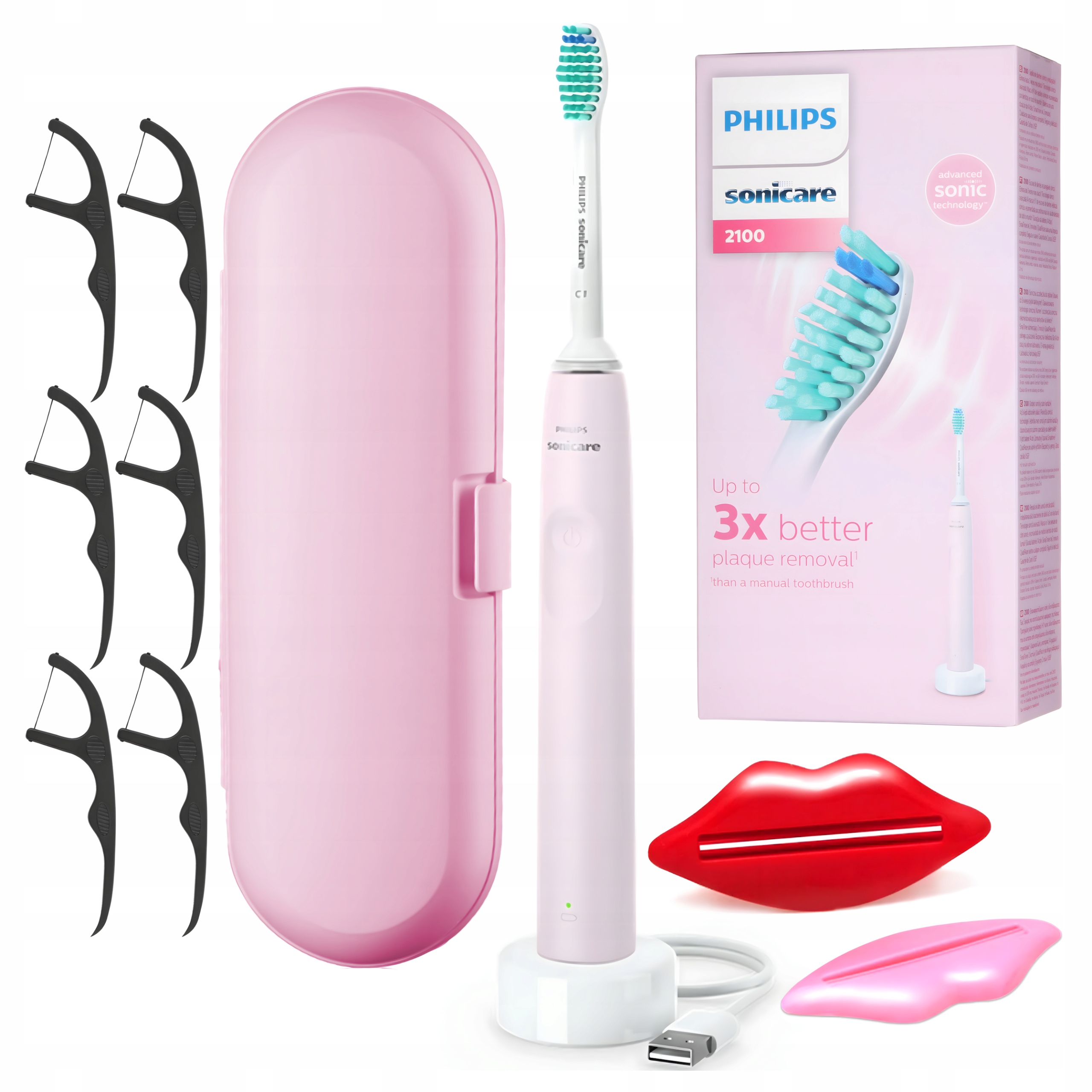 Szczoteczka Soniczna do Zębów Philips HX3651/11 Różowa z Etui Podróżnym