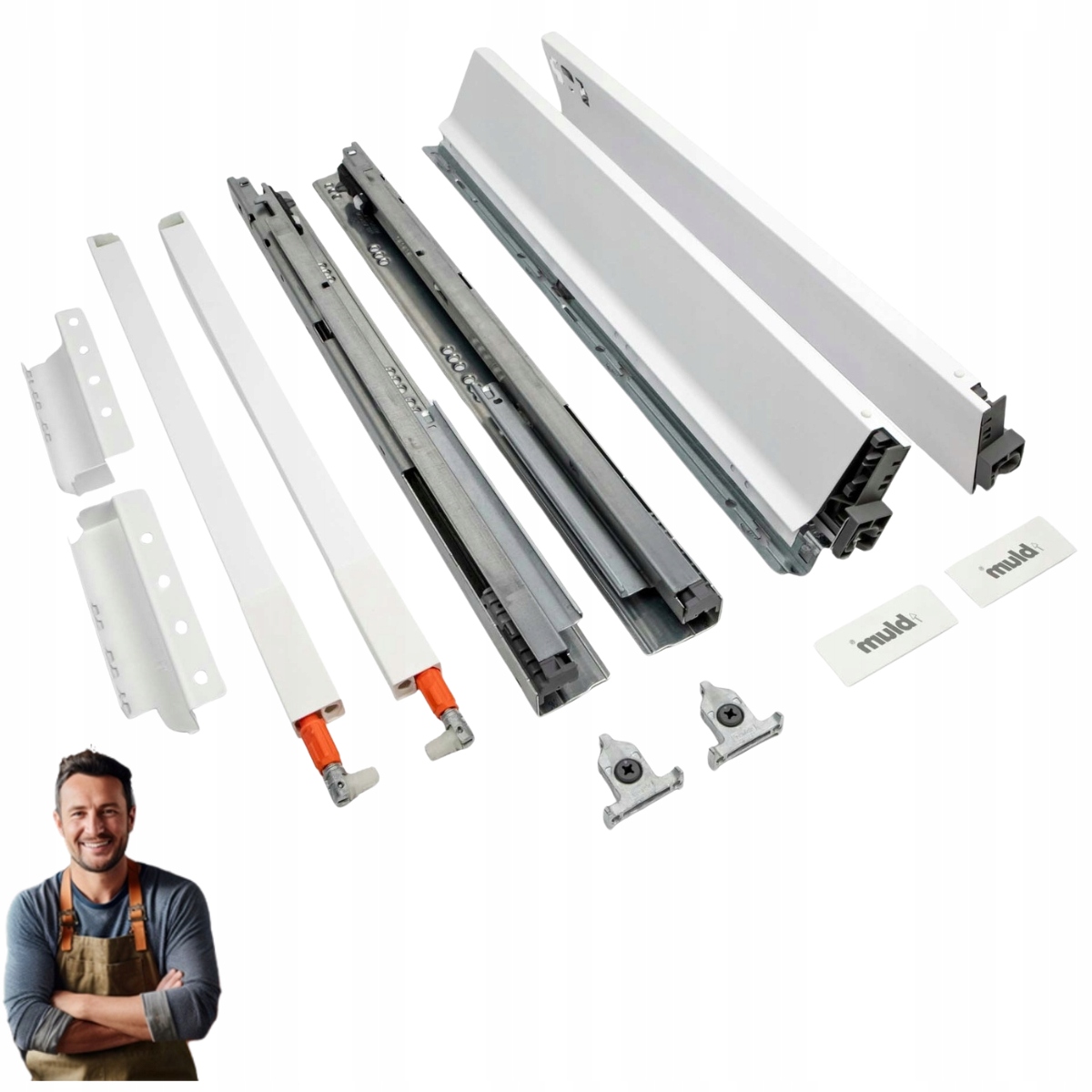 Zásuvka Blum Tandembox Antaro 500 mm Stredná 167 mm Nosnosť 35 kg Biela
