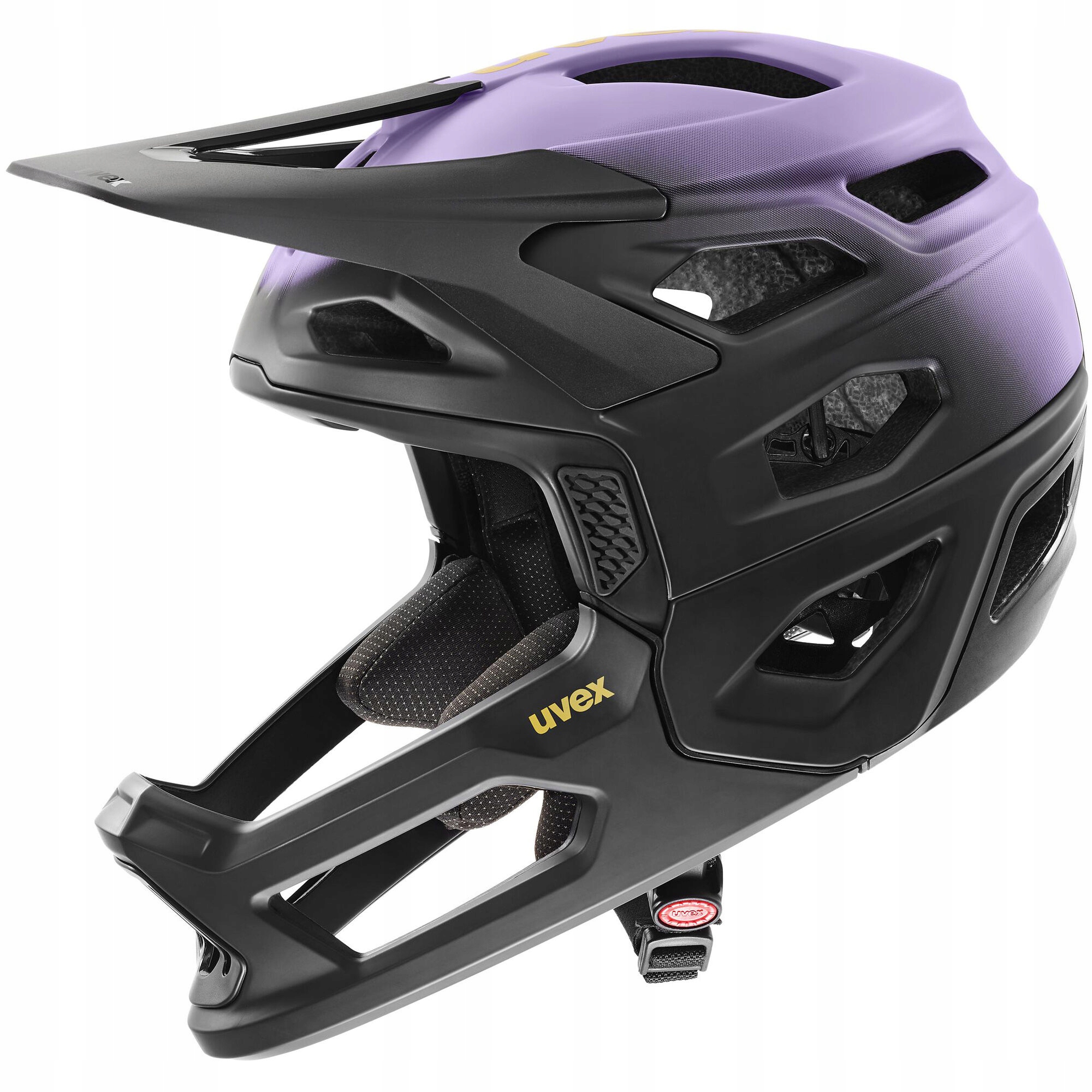 Cyklistická přilba Uvex Revolt vel. 52-57 cm Odnímatelná čelist lilac-black matt