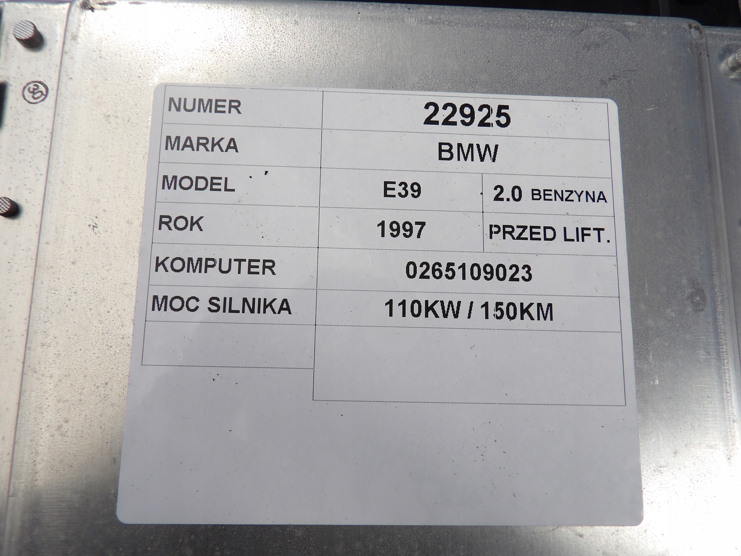 BMW E39 Computer, Bedienteil 0265109023 1164130