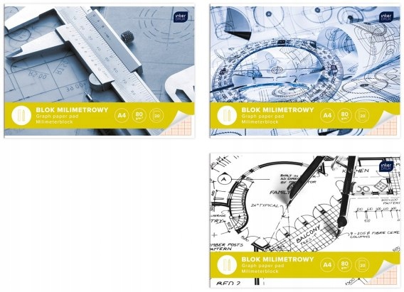 Blok papieru milimetrowego A3 INTERDRUK